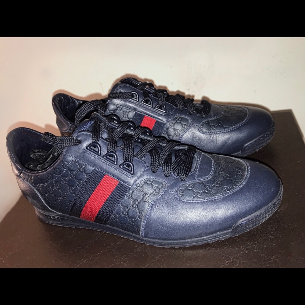 Gucci shoes dark blue